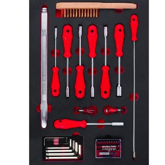 Sybtmz 36.44.01 7 Çekmece (206 Parça İç Set İzeltaş) Pro Takım Arabası