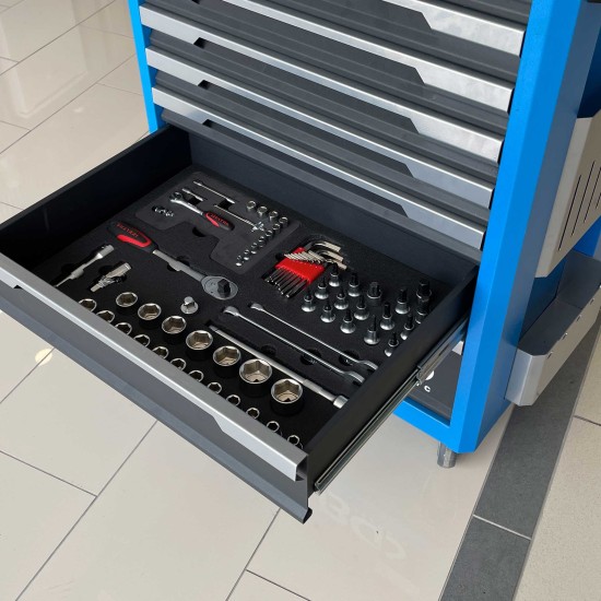 Sybtmz 36.44.01 7 Çekmece (139 Parça İç Set İzeltaş) Plus Takım Arabası