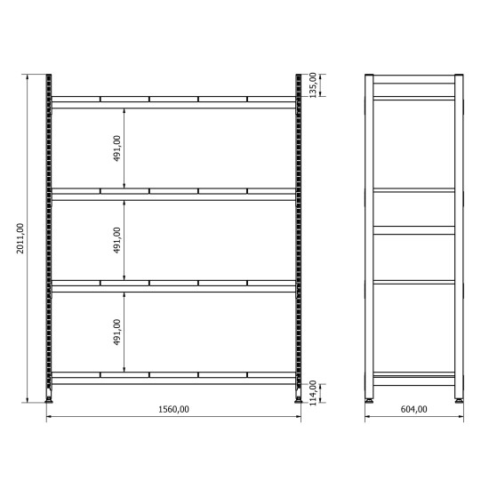Sybtmz 36.70.03 Çelik Malzeme Rafı