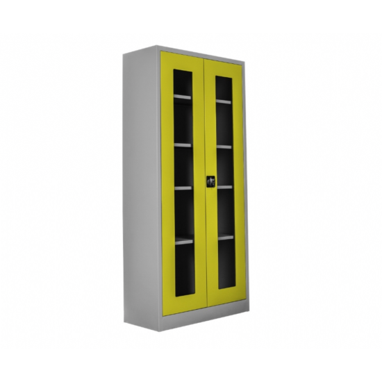 Camlı dosya ve malzeme dolabı