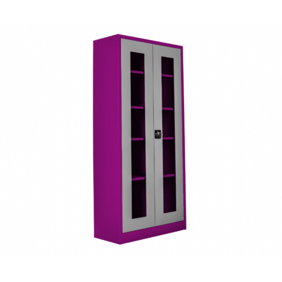 Camlı dosya ve malzeme dolabı