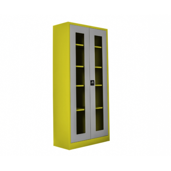 Camlı dosya ve malzeme dolabı