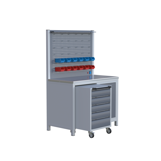 Sybtmz 130CM 1 DOLAP 5 ÇEKMECE SEYYAR ÇALIŞMA TEZGAHI