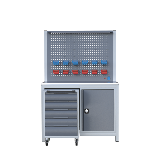 Sybtmz 130CM 1 DOLAP 5 ÇEKMECE SEYYAR ÇALIŞMA TEZGAHI