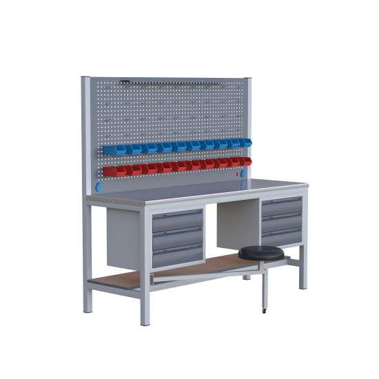 KAMPANYALI 2 MT TABURELİ Sybtmz ÇALIŞMA TEZGAHI 6 ÇEK.