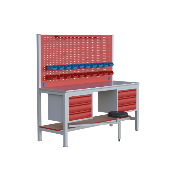 KAMPANYALI 2 MT TABURELİ Sybtmz ÇALIŞMA TEZGAHI 6 ÇEK.