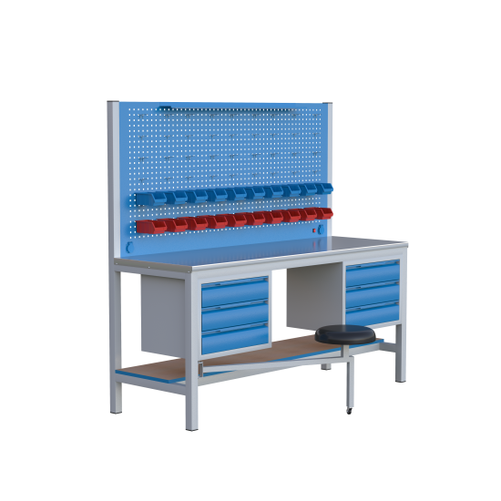 KAMPANYALI 2 MT TABURELİ Sybtmz ÇALIŞMA TEZGAHI 6 ÇEK.