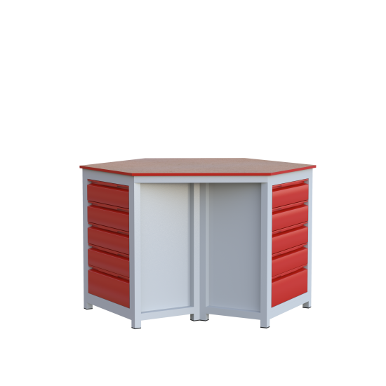 Altıgen 15 Çekmeceli Sybtmz Çalışma Tezgahı