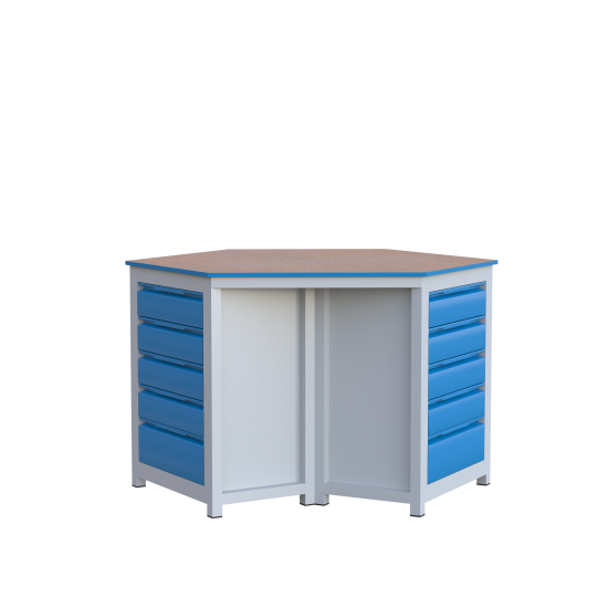 Altıgen 15 Çekmeceli Sybtmz Çalışma Tezgahı