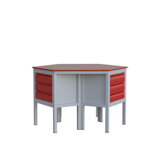 Altıgen 9 Çekmeceli Sybtmz Çalışma Tezgahı