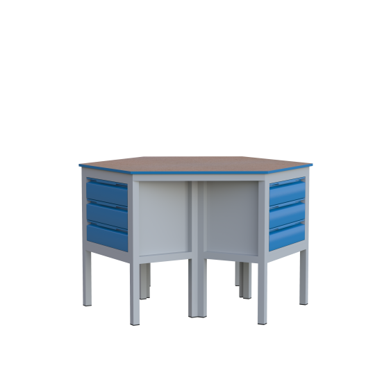 Altıgen 9 Çekmeceli Sybtmz Çalışma Tezgahı