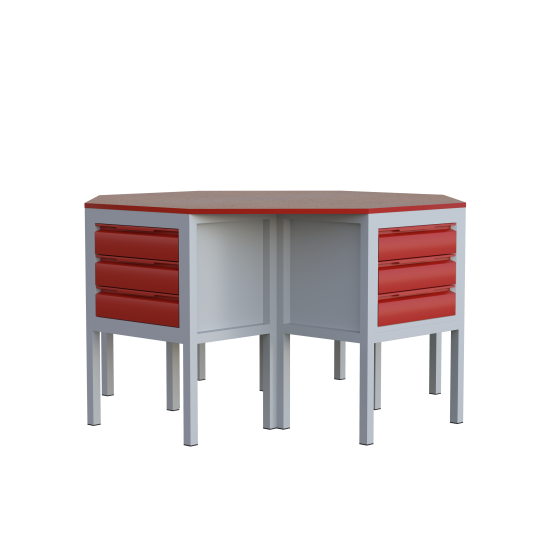 Sekizgen 12 Çekmeceli Sybtmz Çalışma Tezgahı