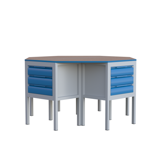 Sekizgen 12 Çekmeceli Sybtmz Çalışma Tezgahı