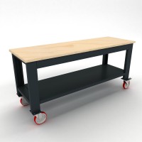 Sybtmz 65.17.04 Tekerlekli Ahşap Tablalı Taşıma Arabası (1700 mm genişlik)