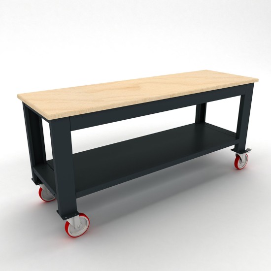 Sybtmz 65.17.04 Tekerlekli Ahşap Tablalı Taşıma Arabası (1700 mm genişlik)