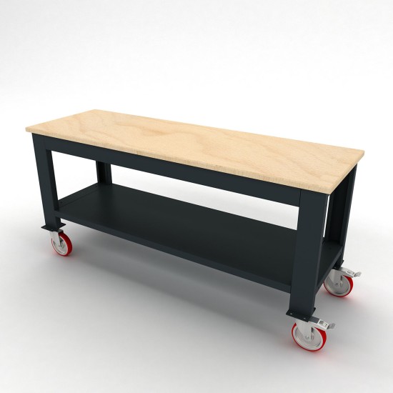 Sybtmz 65.17.04 Tekerlekli Ahşap Tablalı Taşıma Arabası (1700 mm genişlik)