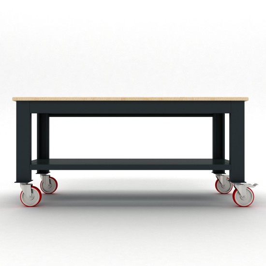 Sybtmz 65.17.04 Tekerlekli Ahşap Tablalı Taşıma Arabası (1700 mm genişlik)