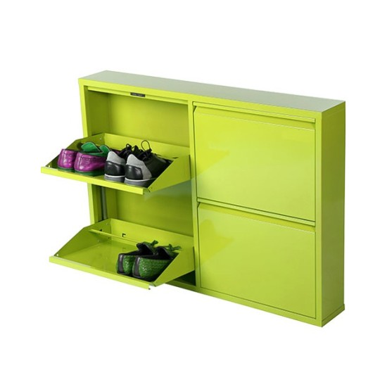 2+2 Çekmeceli Metal Ayakkabı Dolabı