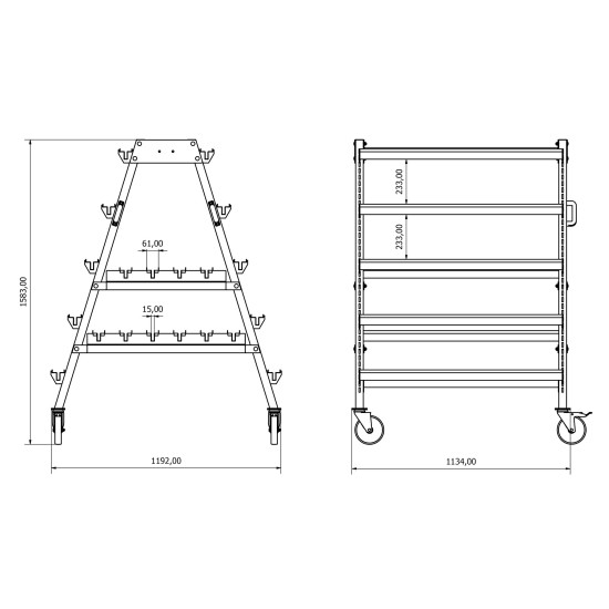 Sybtmz 65.16.01 Abkant Kalıp Taşıma Arabası