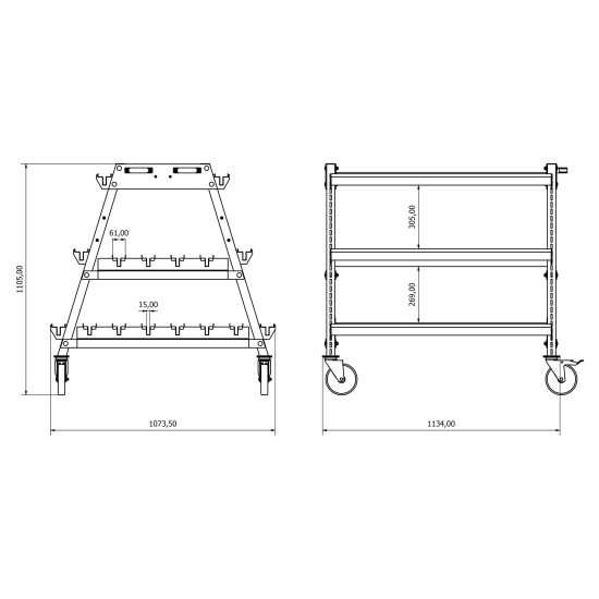 Sybtmz 65.16.02 Abkant Kalıp Taşıma Arabası