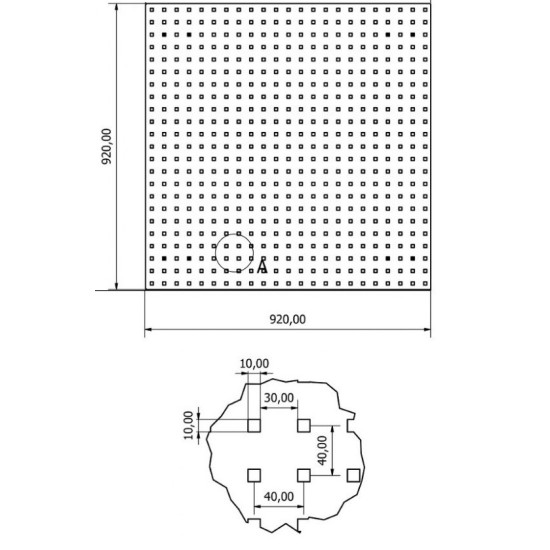 Sybtmz Profesyonel Delikli 92 x 92 sadece pano 
