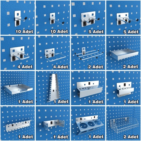 Sybtmz Profesyonel Delikli Takım Asma Panosu No:02