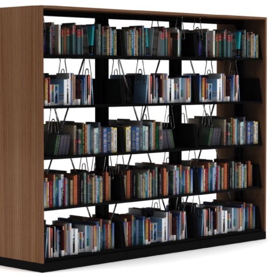 Üçlü çift yüzlü kitaplık