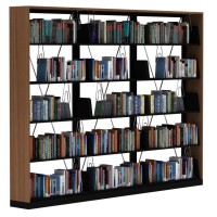 Üçlü tek yüzlü kitaplık