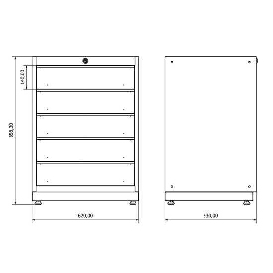 Sybtmz 36.18.30.02 Çekmeceli Dolap (x5) MODÜL