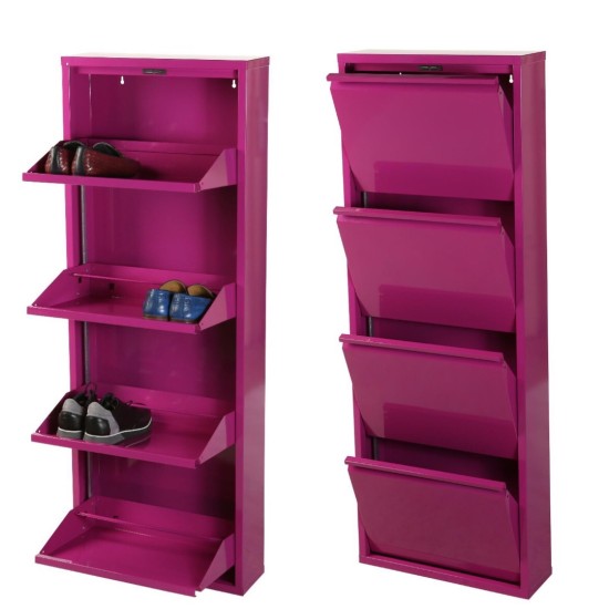 4 ÇEKMECELİ METAL AYAKKABI DOLABI