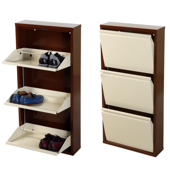 3 Çekmeceli Metal Ayakkabı Dolabı