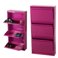 3 Çekmeceli Metal Ayakkabı Dolabı